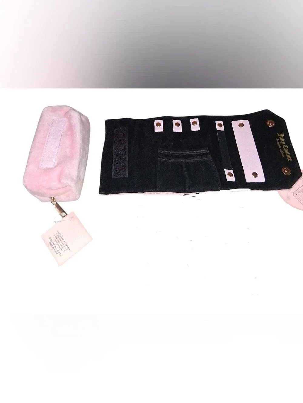 Juicy Couture Large Cosmetic Bag & Roll Up Organizer NWT